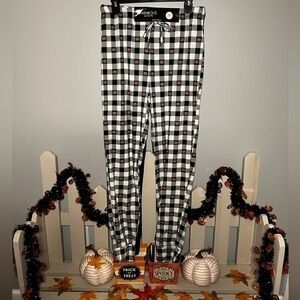 Fabulous Halloween Pumpkin Plaid / Black Pajama Pants 2-Pack Set Size Medium